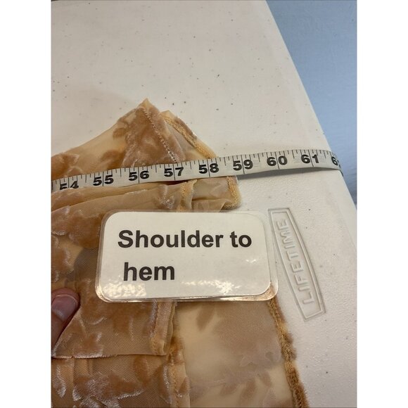 Revelry Jade Floral Burnout‎ Dress Gown One Shoulder Champagne Size 16 NWT - Picture 13 of 15